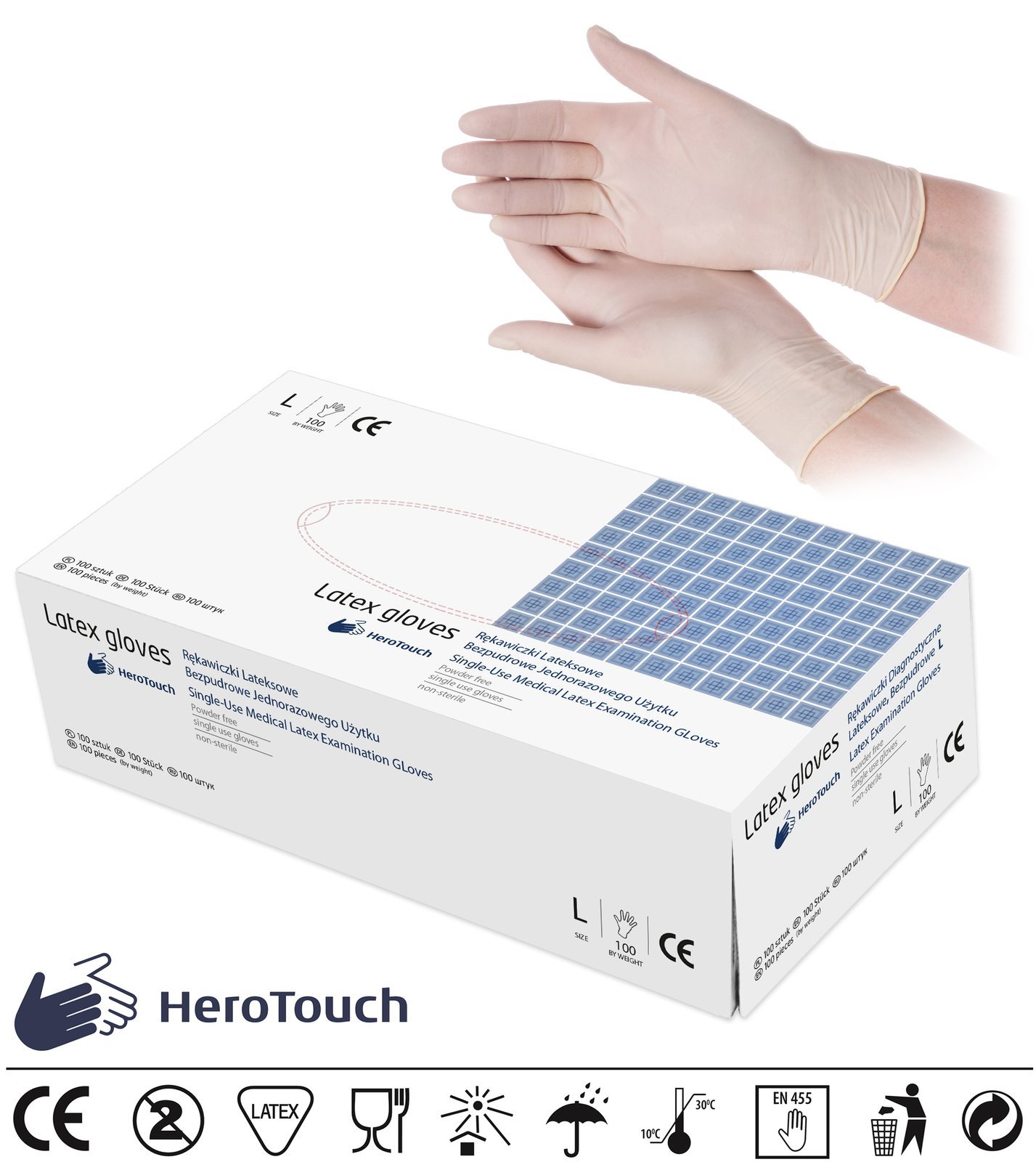 HeroTouch Medical Powderfree Latex Gloves